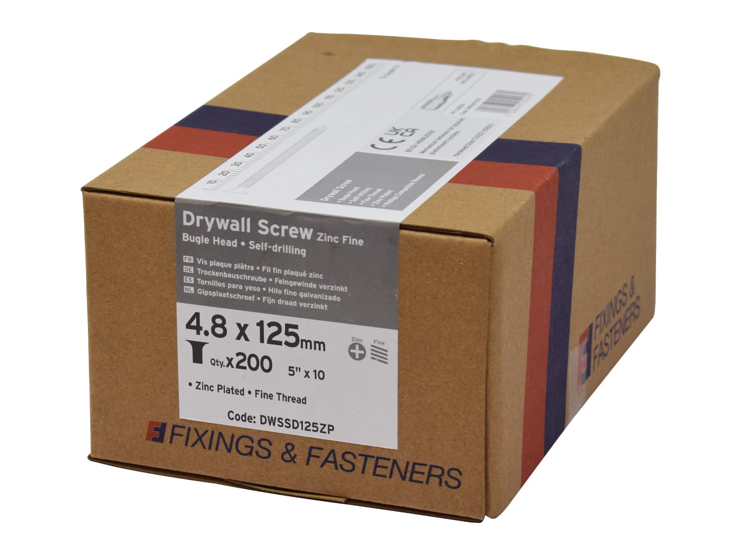 Forgefix Fine Thread Self-Drilling Drywall Screws DWSSD125ZP