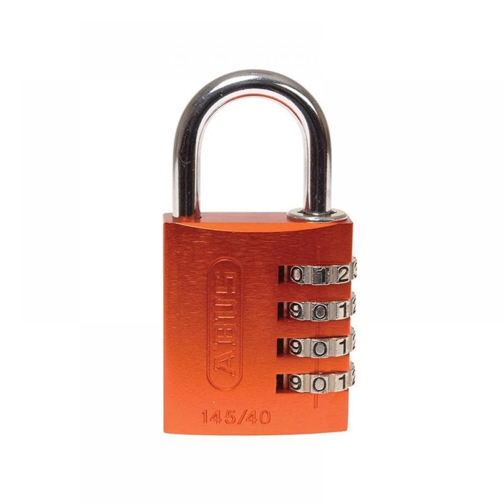 Abus Mechanical 49527 145/40 40Mm Aluminium Combination Padlock Orange 49527