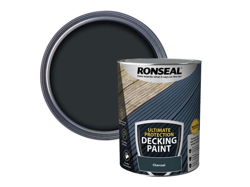 Ronseal 39144 Ultimate Protection Decking Paint Charcoal 5 Litre