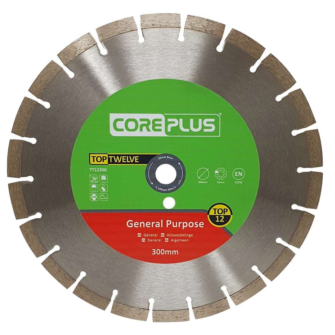 Coreplus CORDBTT12300 General Purpose Diamond Blades Top Twelve 300Mm (Box Of 1)