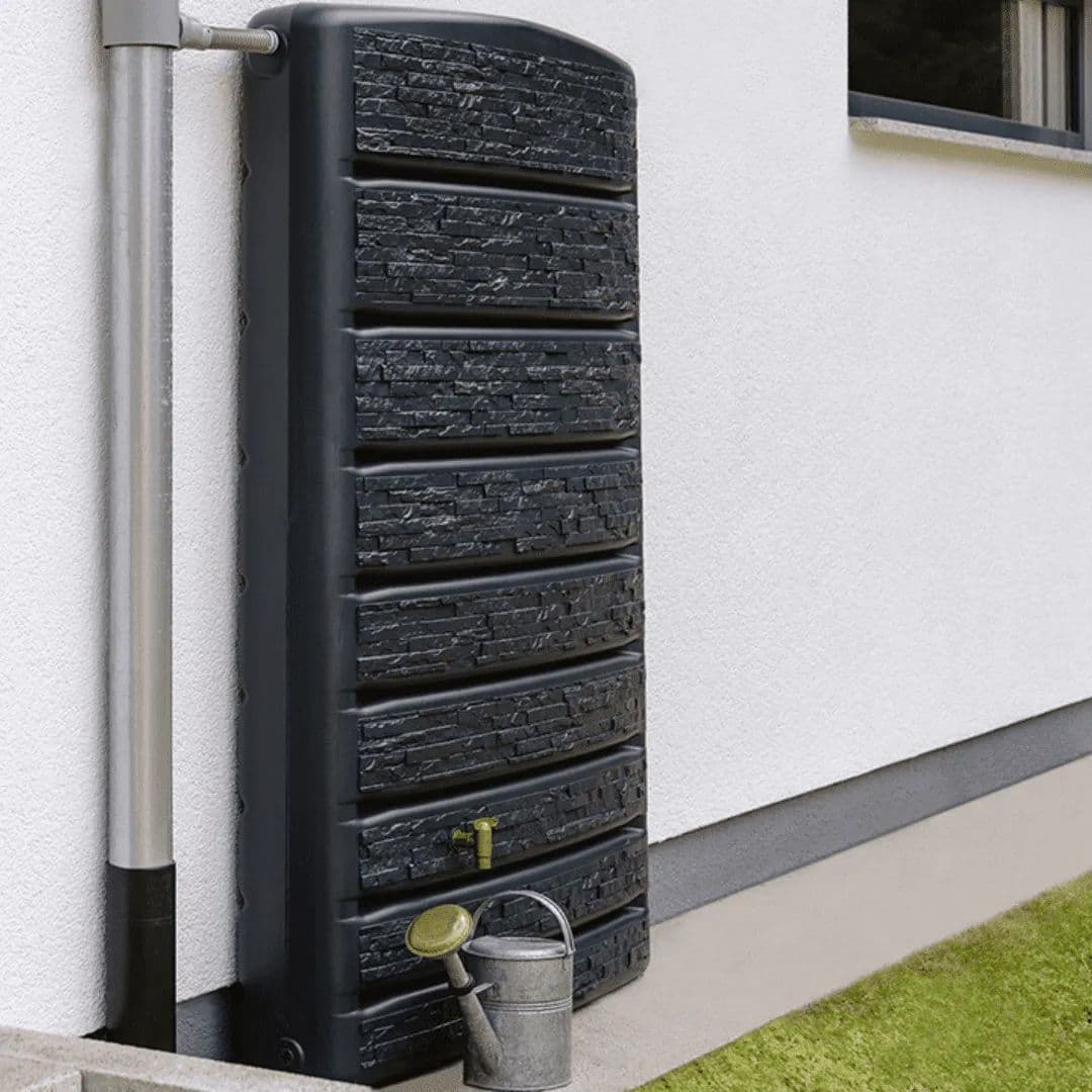 Extra Slim Stone Decor Graphite Grey – 400L Water Butt Original Organics