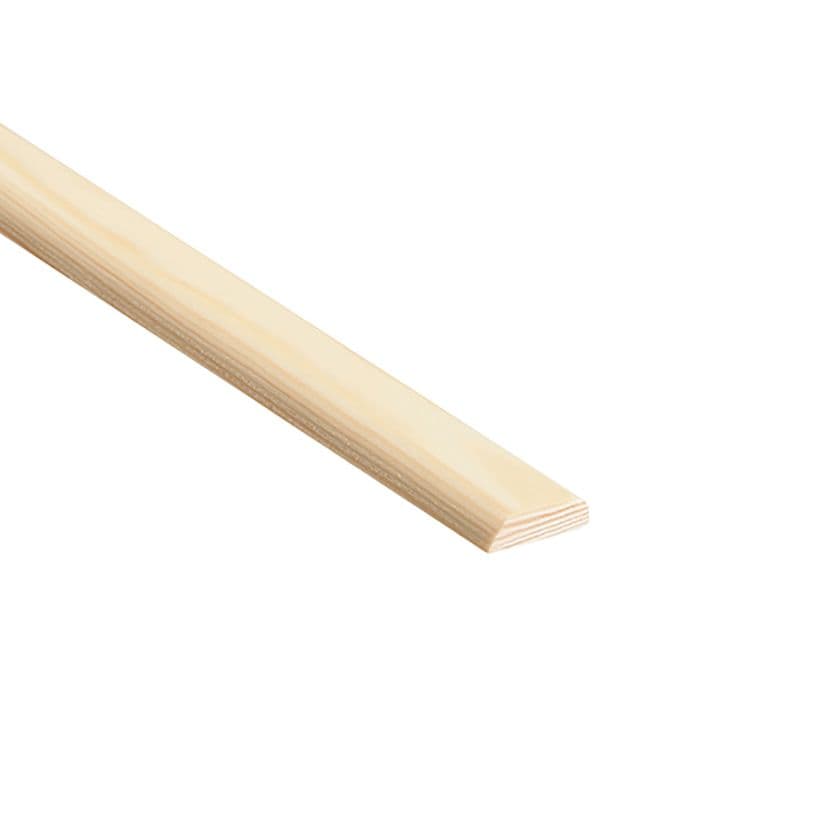 Cheshire Mouldings Pine D Mould 18mm x 6mm x 2400mm