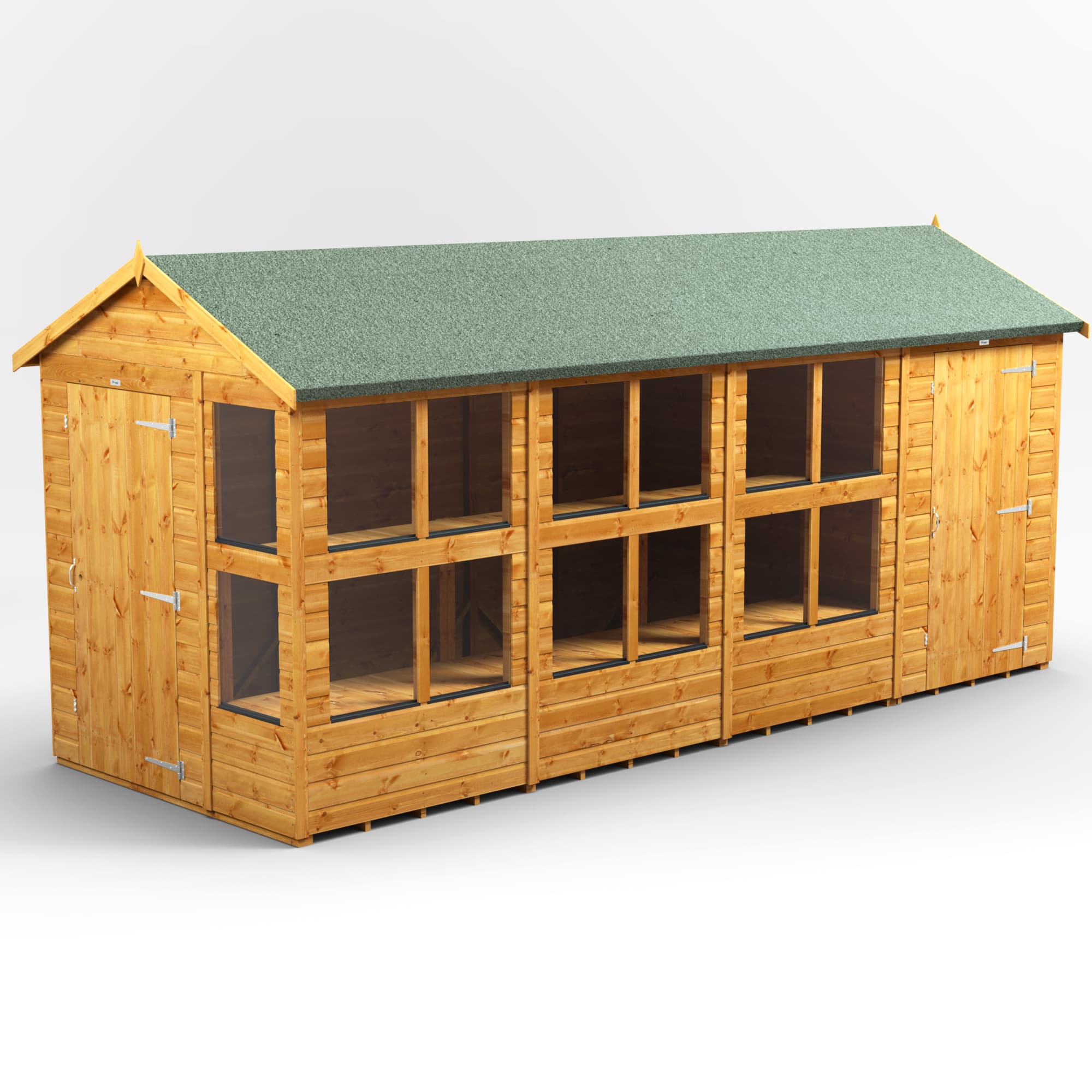 Powersheds 16 x 6 Power Apex Potting Shed With 4ft Side Store