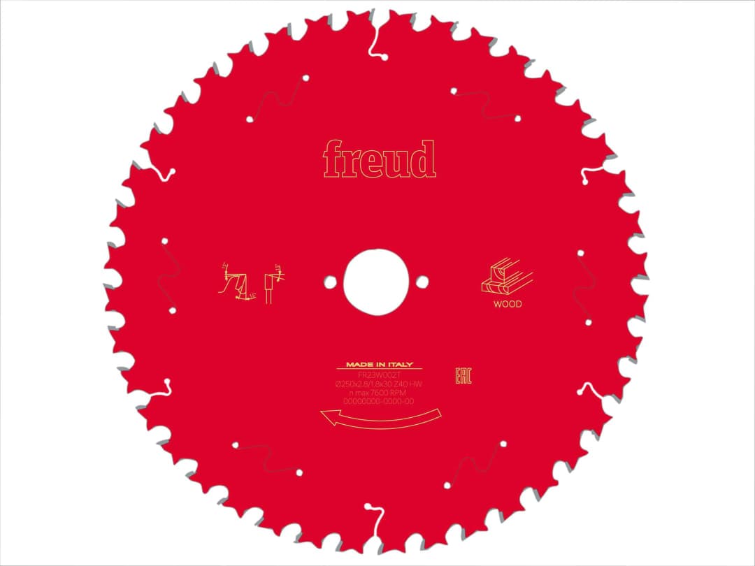 Freud Wood Table Saw Blade 250 x 30 x 2.8/1.8mm x 40T F03FS09775