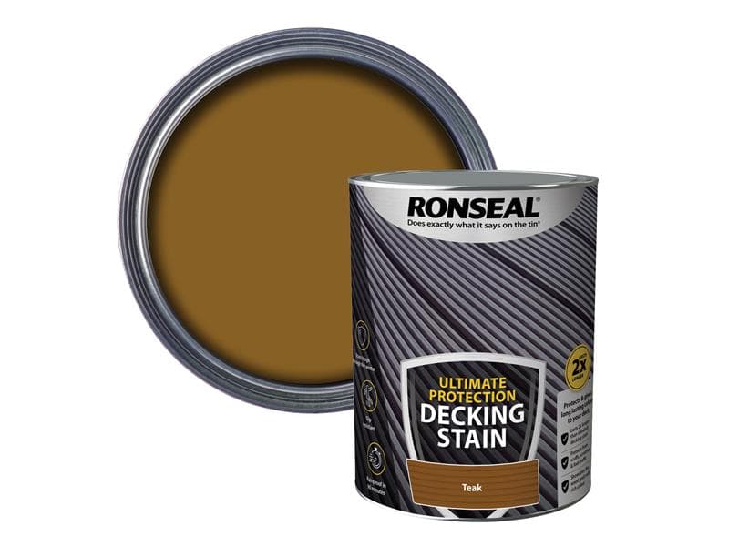 Ronseal 39119 Ultimate Protection Decking Stain Rich Teak 2.5 Litre