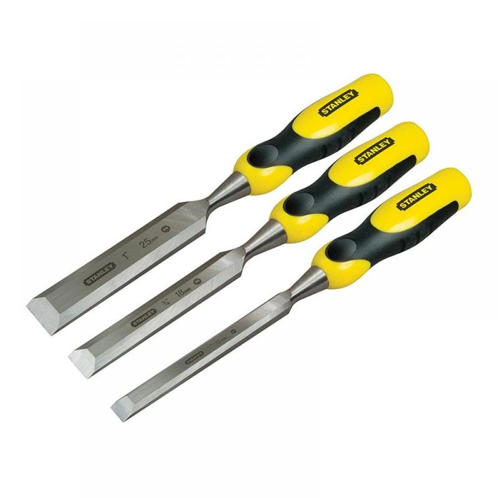 Stanley® 2-16-883 Dynagrip™ Bevel Edge Chisel With Strike Cap Set 3 Piece
