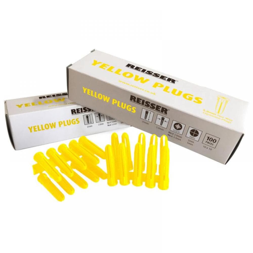 Reisser YELLOWPLUGOUTER 5Mm Yellow Wall Plugs (Pack Of 10000)
