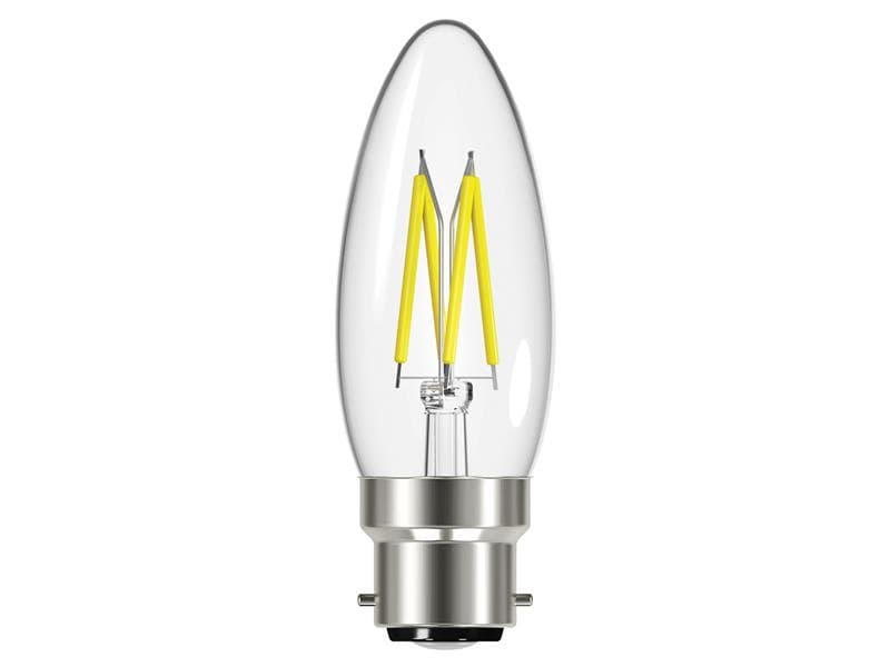 Energizer® S12855 Led Bc (B22) Candle Filament Dimmable Bulb Warm White 470 Lm 4W