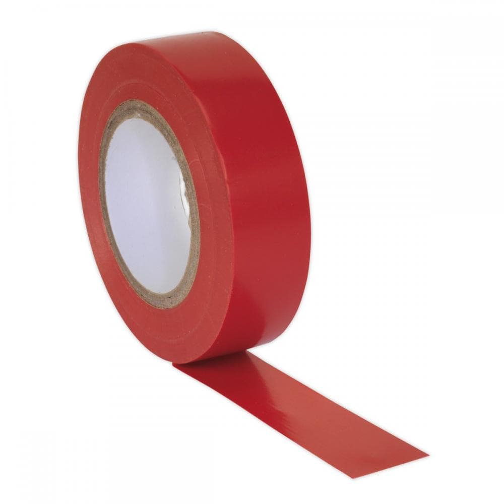 Sealey ITRED10 Pvc Insulating Tape 19Mm X 20M Red Pack Of 10