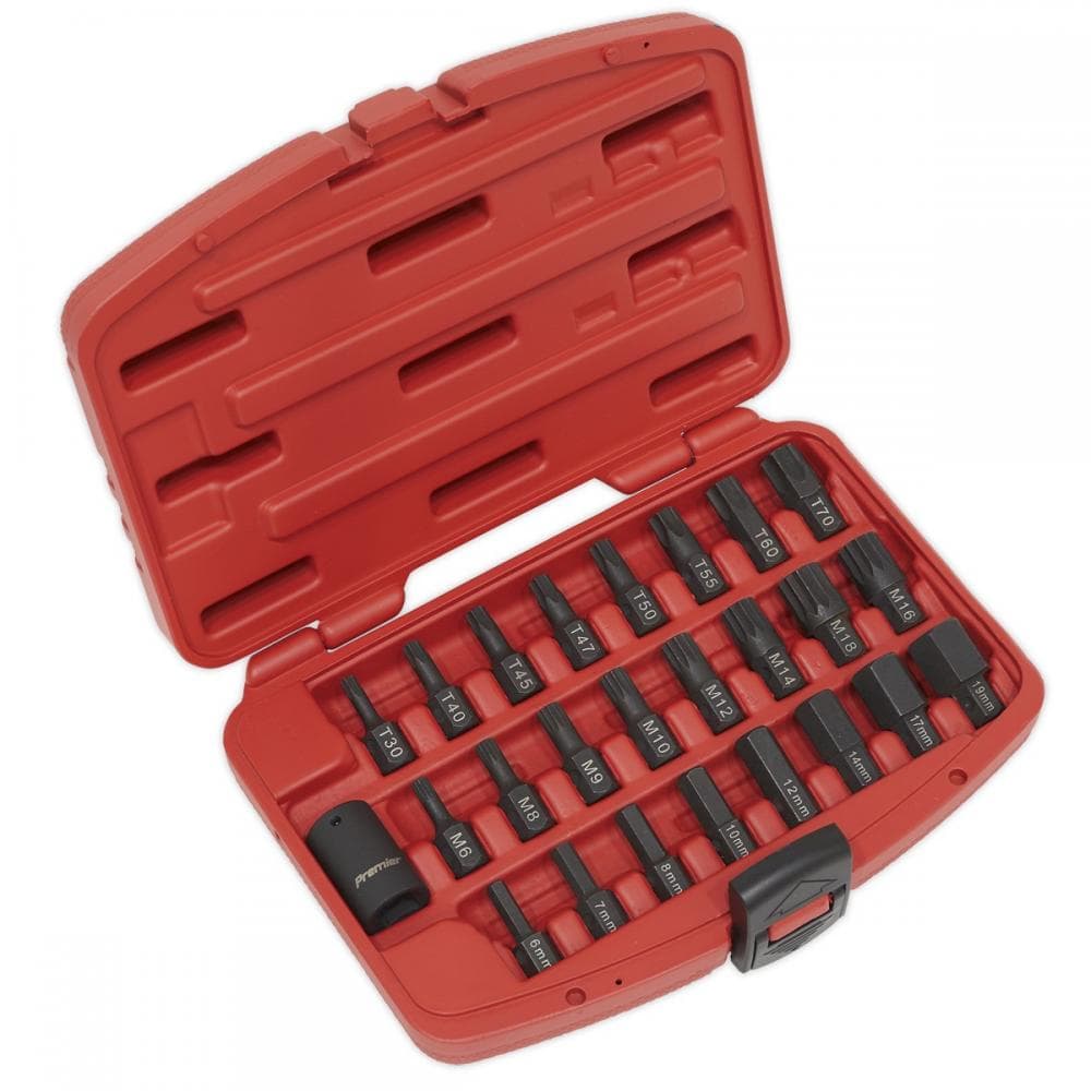 Sealey AK5612 Impact Trx-Star*/Hex/Spline Bit Set 25Pc 1/2inSq Drive