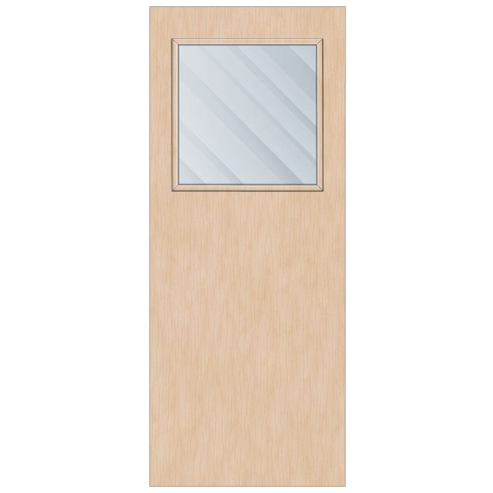 Crown Maple Solid Core FD30 Clear Glazed Internal Fire Door 2040mm x 926mm x 44mm | 600mm x 538mm VP