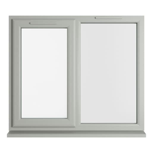 Crystal Double Glazed uPVC Window Agate/White Left Hung 1190mm x 1190mm Clear