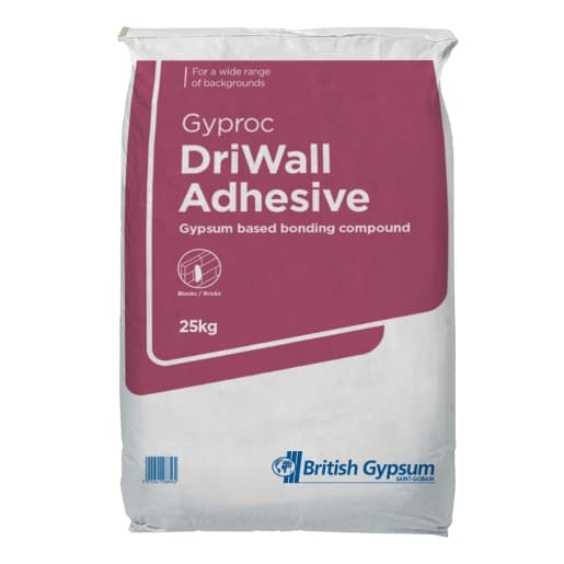 British Gypsum Gyproc General Purpose Drywall Plasterboard Adhesive, 25kg