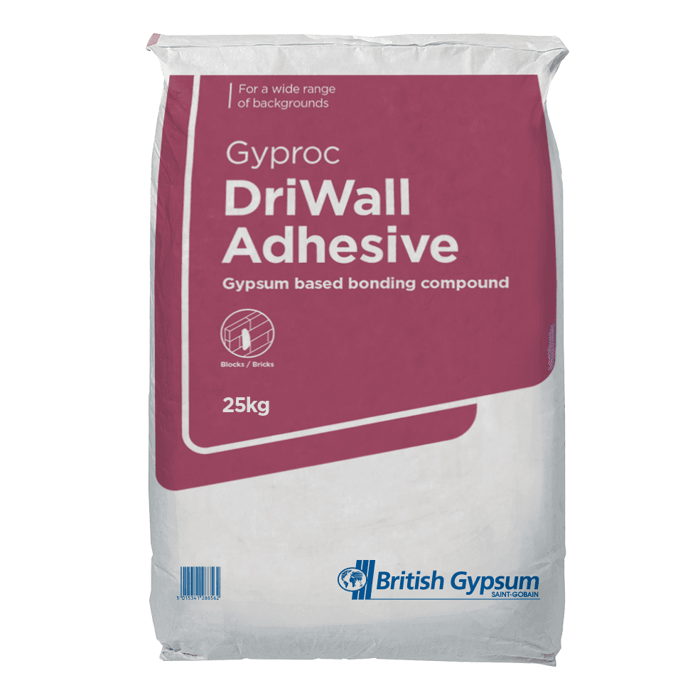 British Gypsum Gyproc General Purpose Drywall Plasterboard Adhesive, 25kg