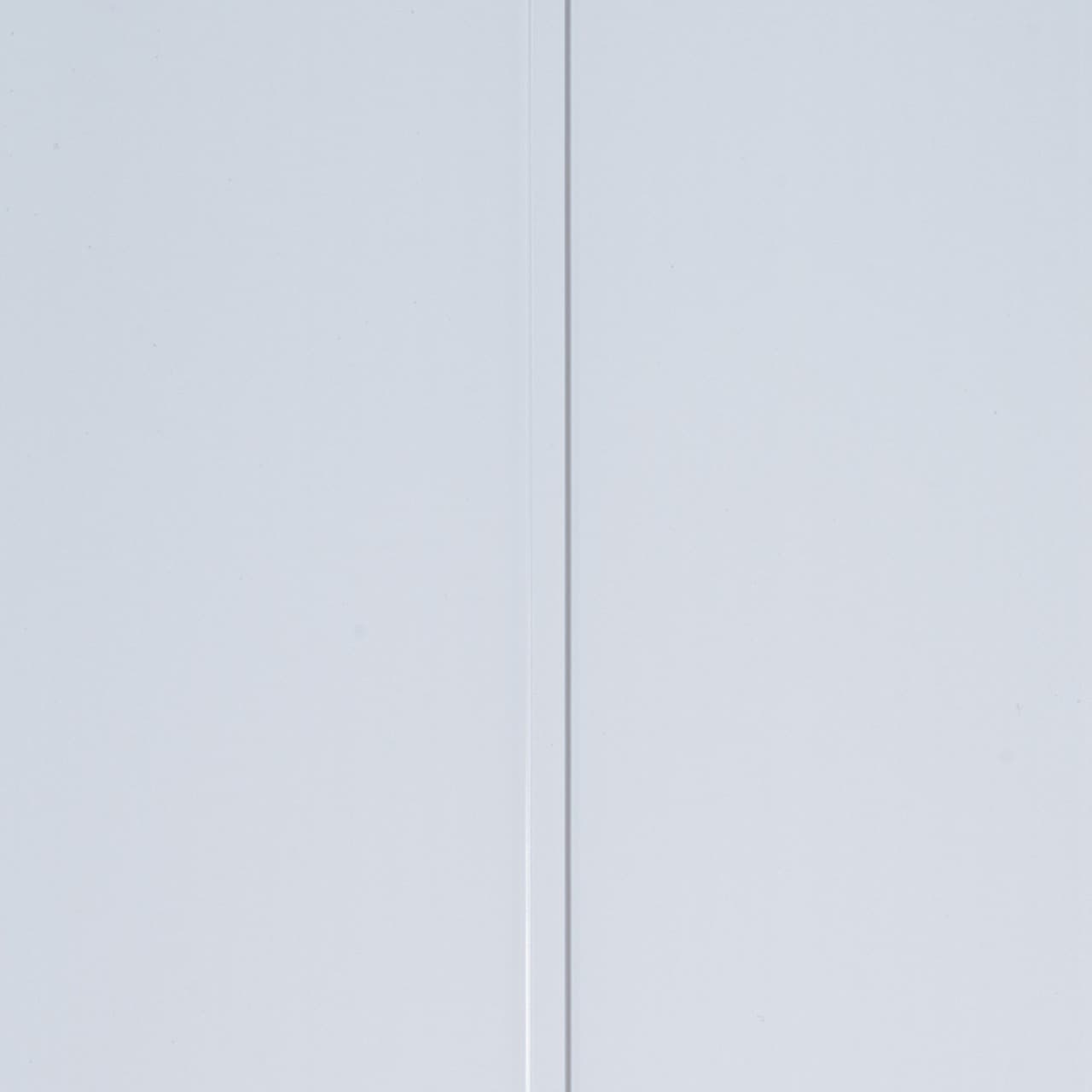 Plain White Gloss White Stripe PVC Wall Panel (8mm)
