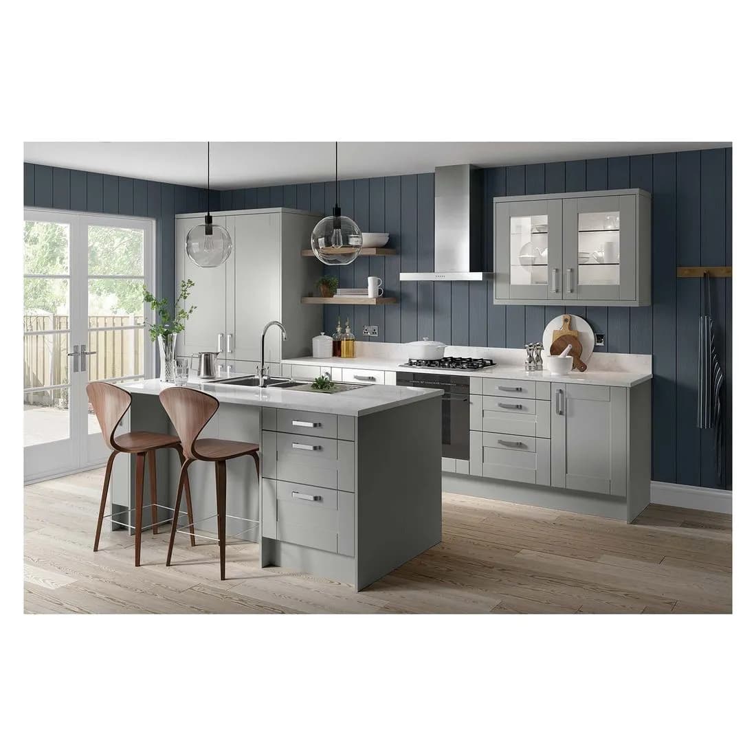 Verona Grey 1000Mm Corner Base Unit