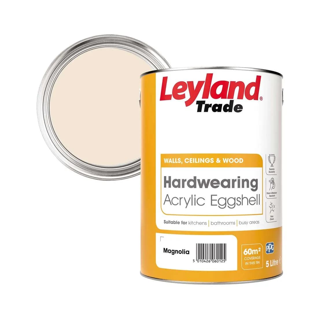 Leyland Acrylic Eggshell Magnolia 5L
