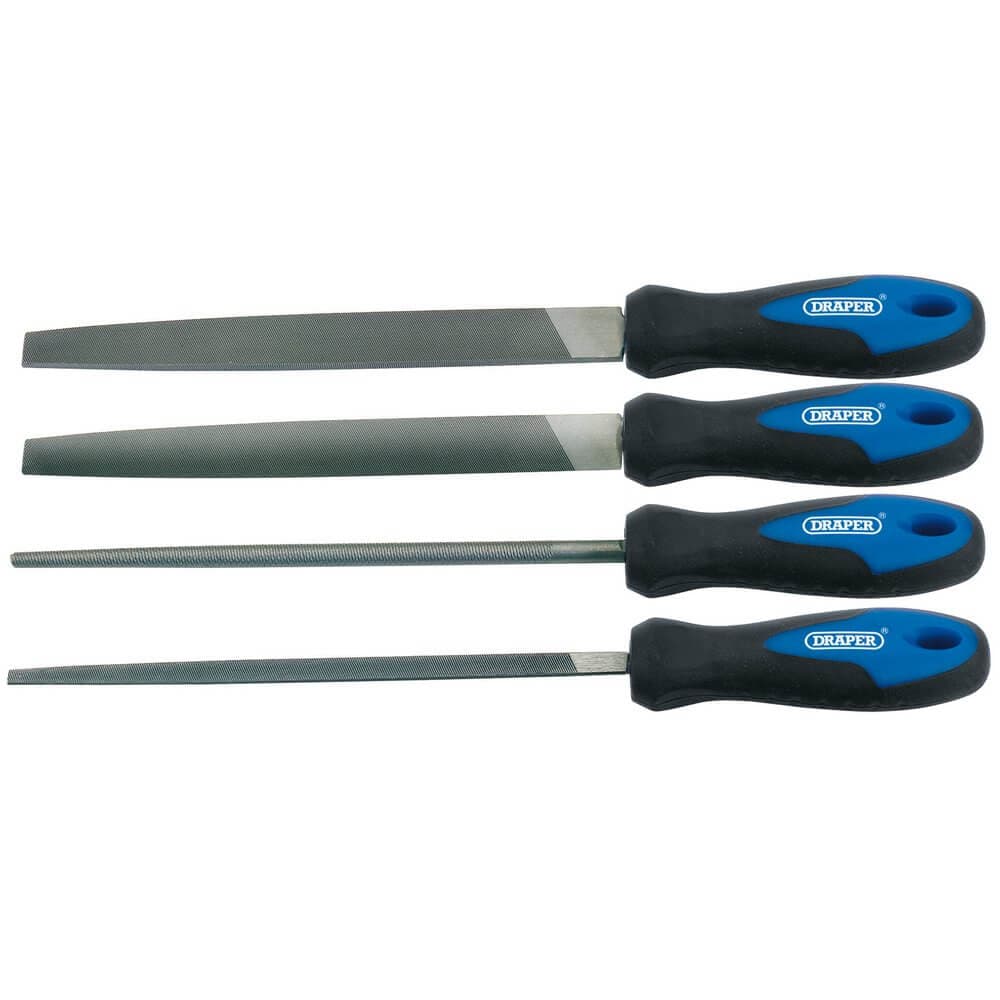Draper 44962 Soft Grip Engineerfts File Set 200Mm (4 Piece) per set