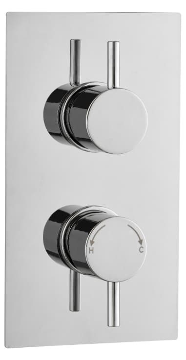 Mv Round Concealed Dual Thermostatic Shower Mixer Double Outlet TORB5