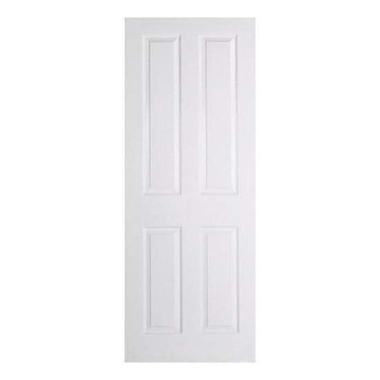 4P Four Panel Textured White Primed Internal Door