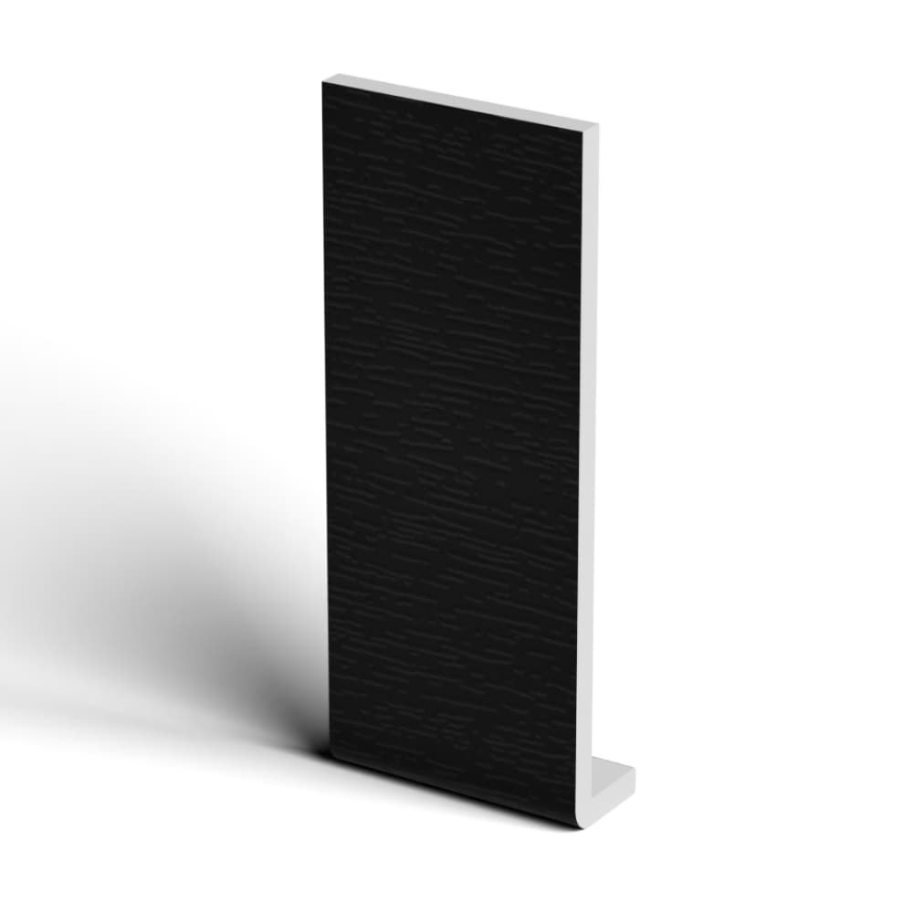 250mm Black Ash Woodgrain Fascia Capping Board - 10mm x 5mtr