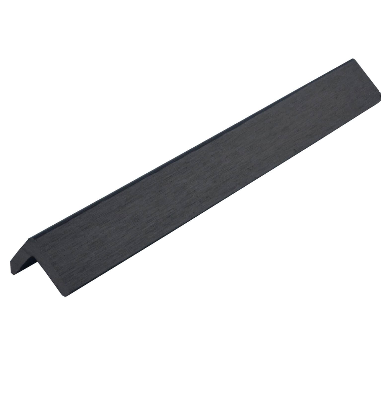 Standard Woodgrain/Grooved Composite Decking & Panel Cladding Edge Seal - 41mm x 41mm x 3600mm Charcoal