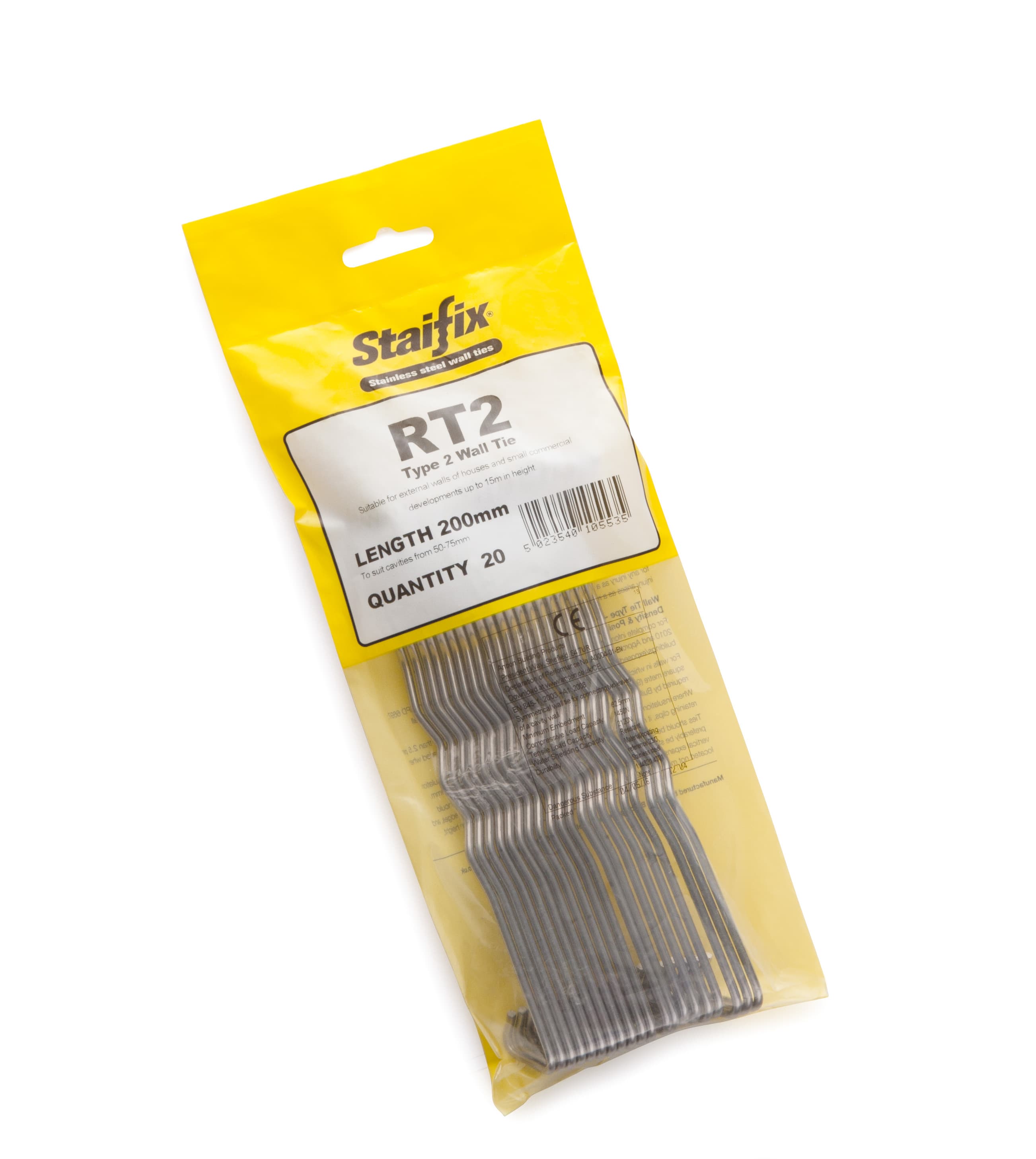 Staifix RT2 Type 2 General Purpose Wall Tie 200mm Bag 20