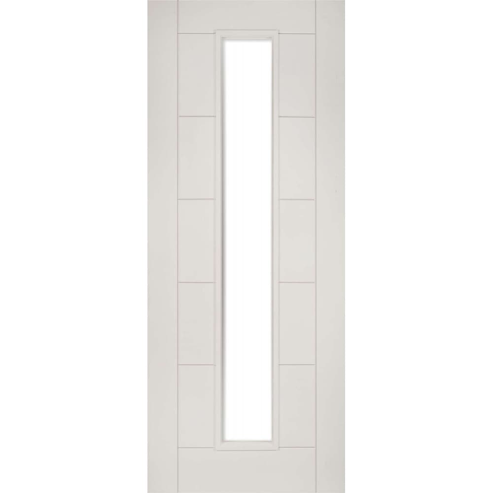 Deanta Seville White Primed Glazed 1 Lite Fire Door 30m 1981mm x 838mm x 45mm