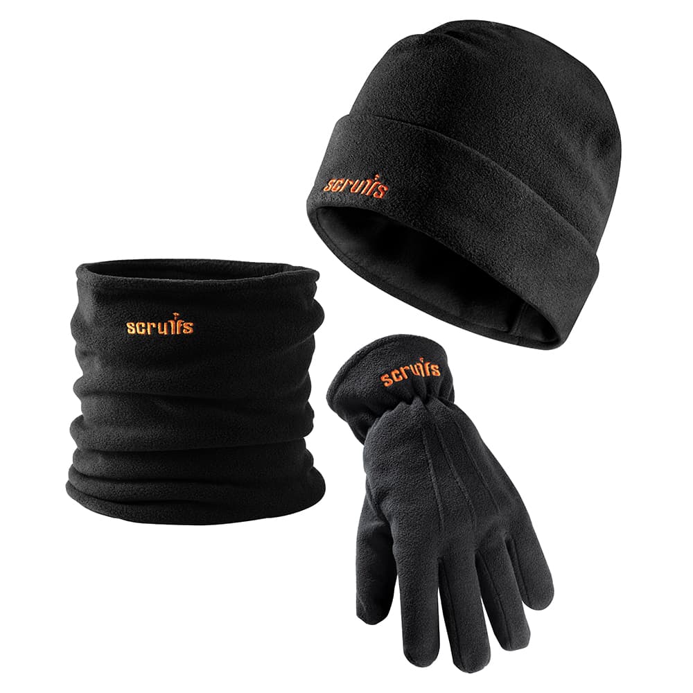 Scruffs Black Microfleece Winter Essentials Pack