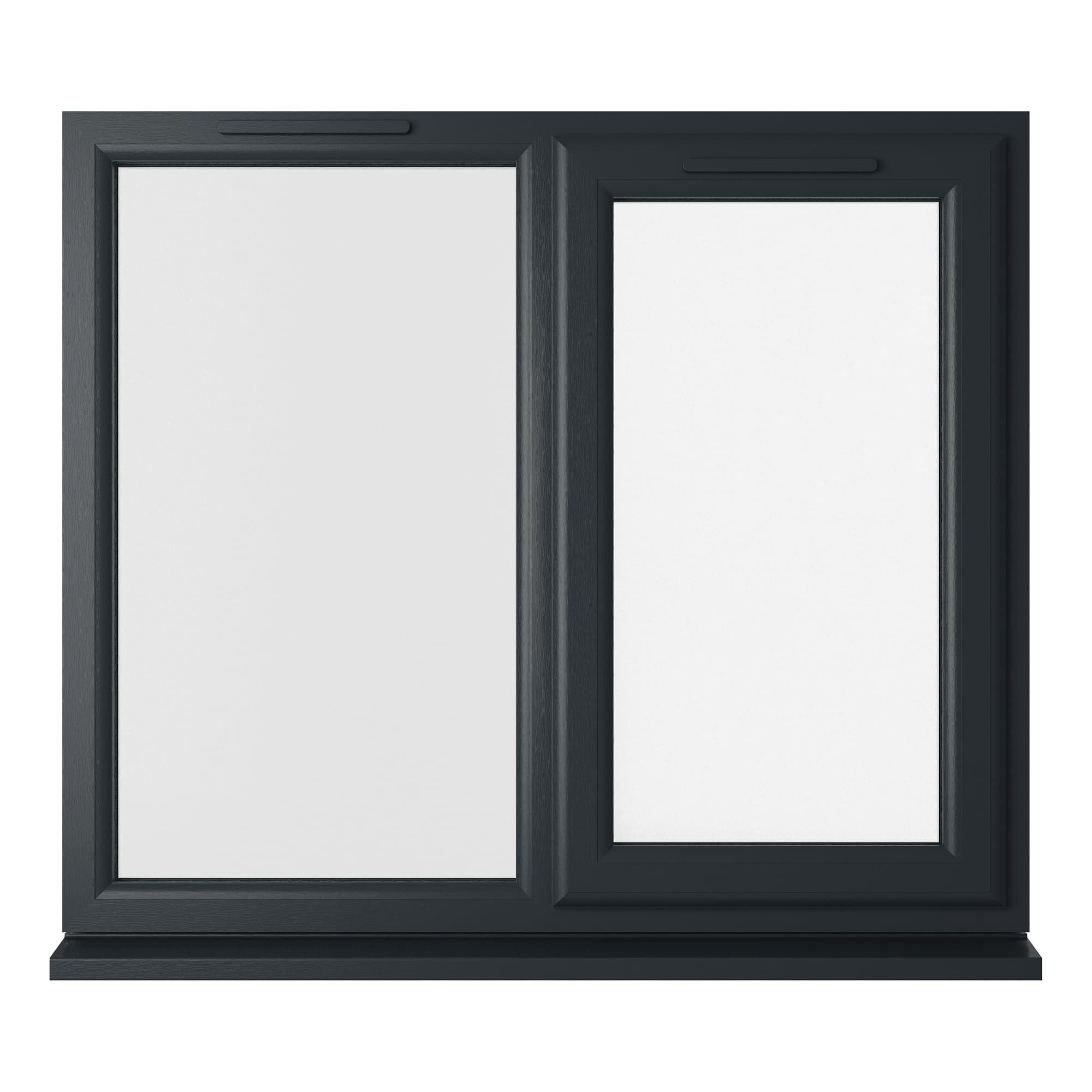 Crystal Double Glazed uPVC Grey/White Window Right Hung 1190mm x 1115mm Clear