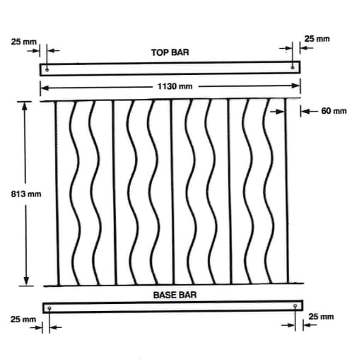 BIC Ripple Large Metal Decking Panel 1130mm x 813mm