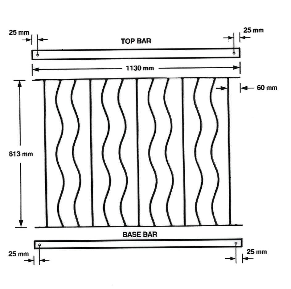 BIC Ripple Large Metal Decking Panel 1130mm x 813mm