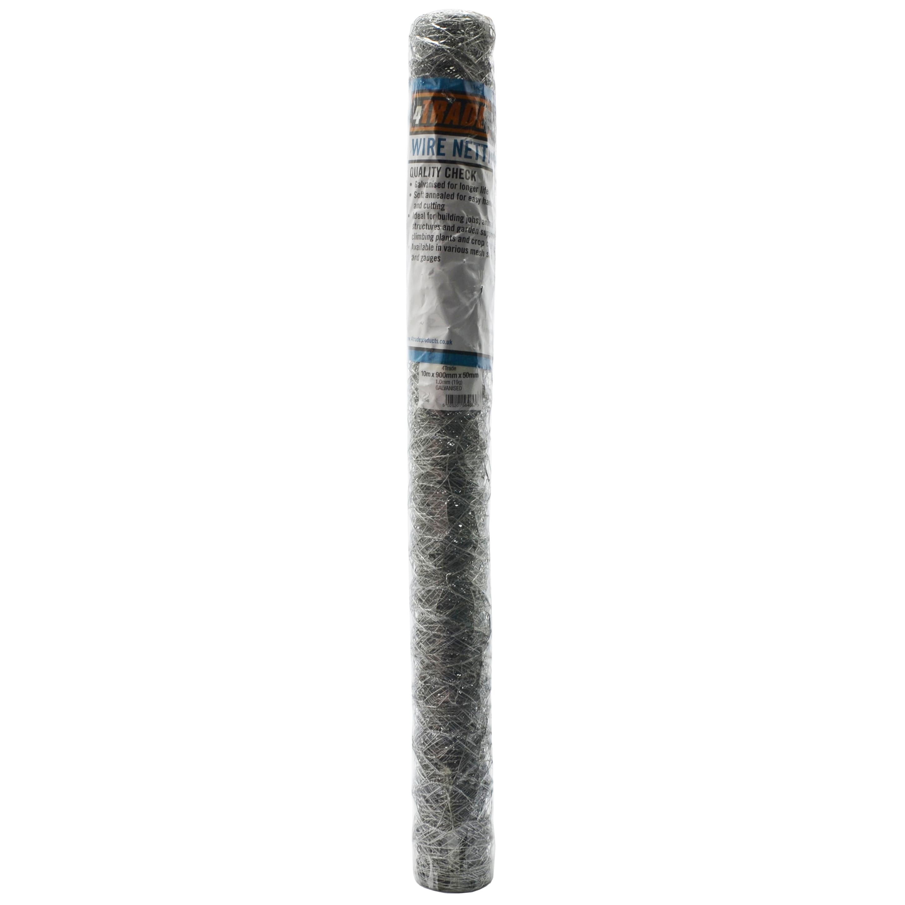 4TRADE Galvanised Wire Netting 10m x 900mm x 50mm