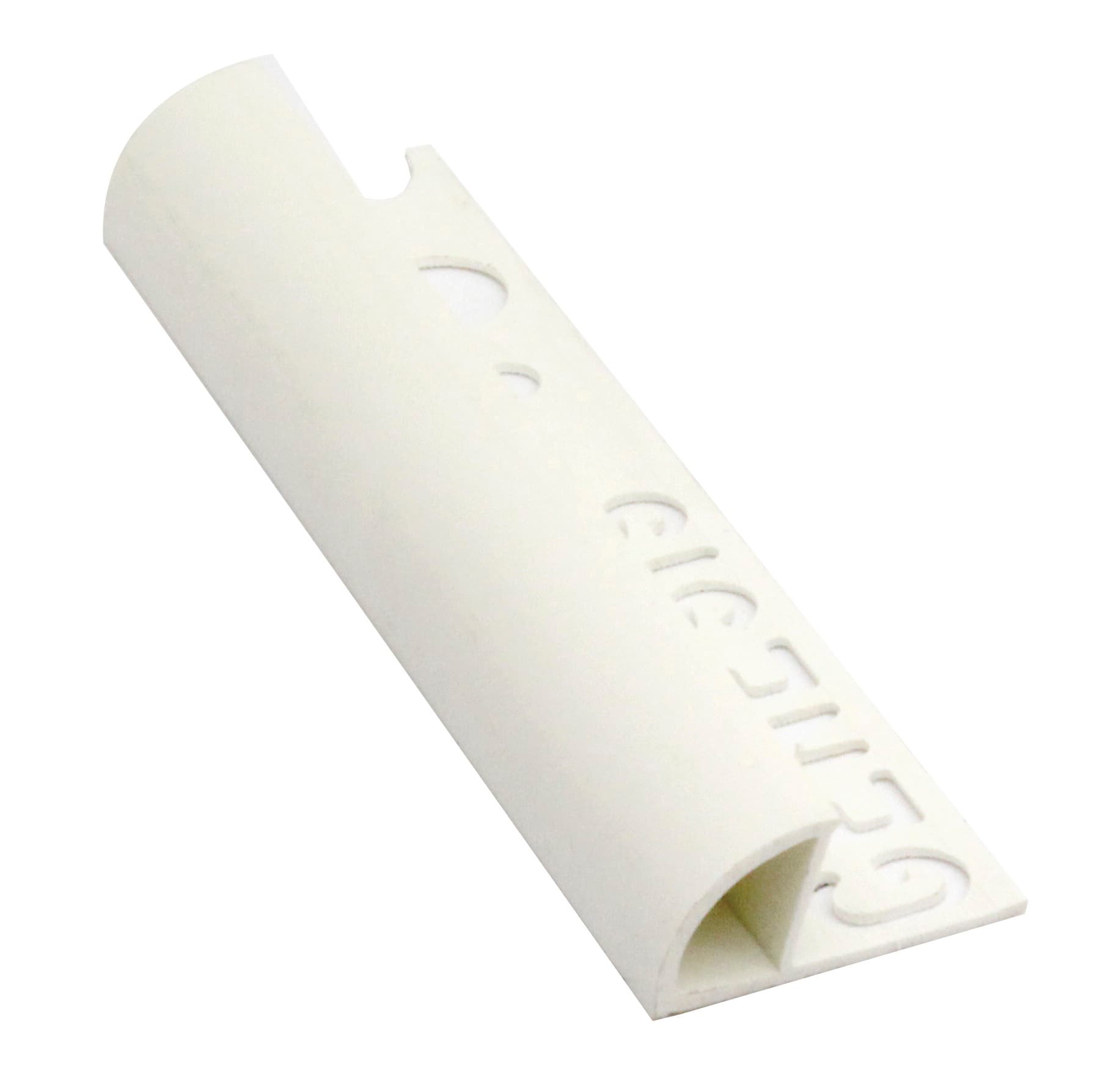 Genesis 8mm White Round Edge Tile Trim ETR808.01