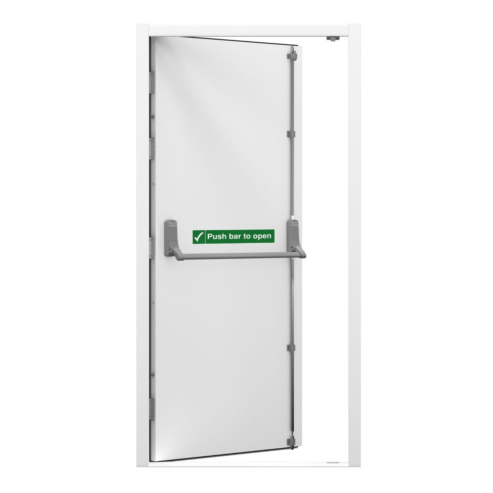 Lathams Right Hand Hinge Fire Escape Steel Door 2020 x 845 x 90mm