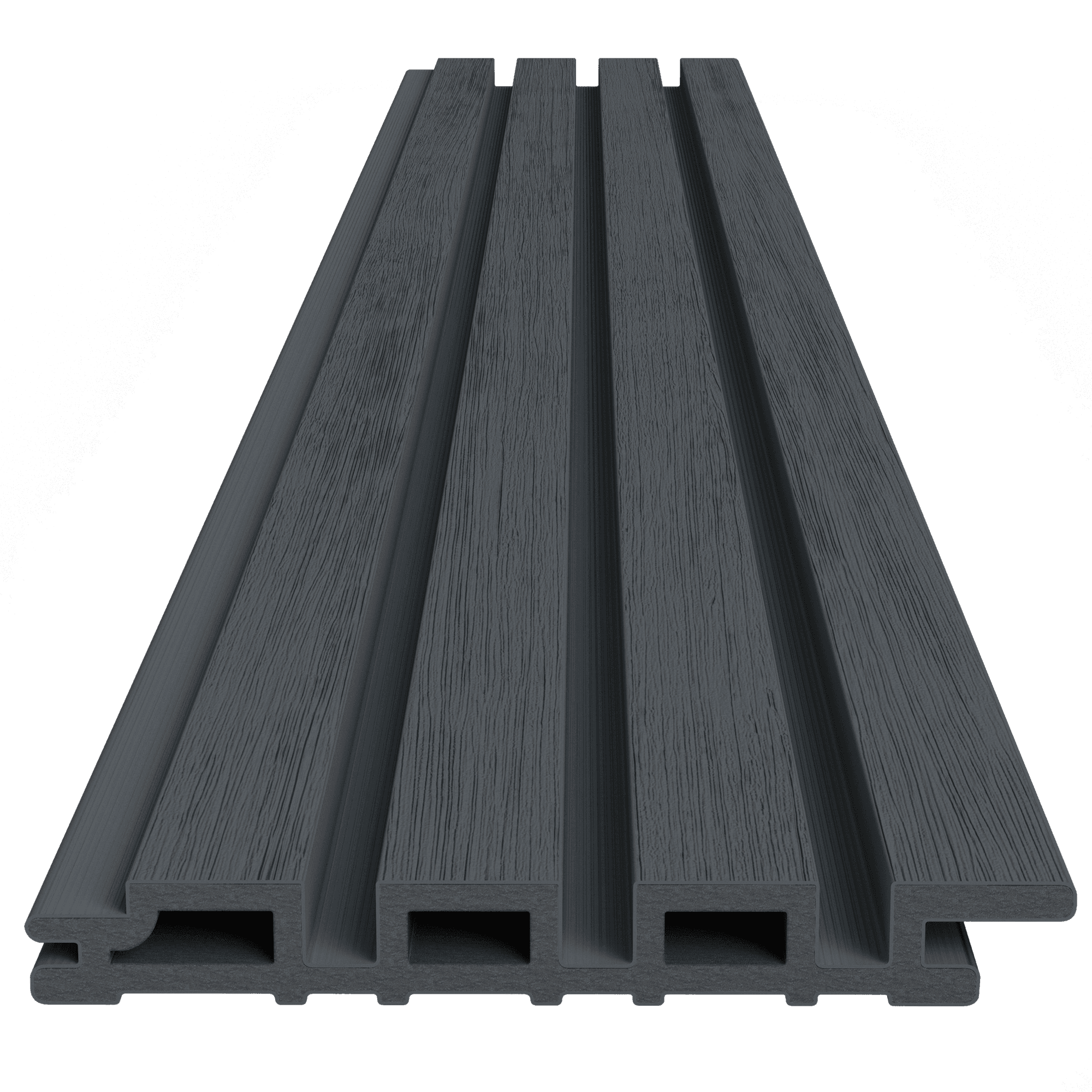 Slatted Composite Cladding - Anthracite 4m