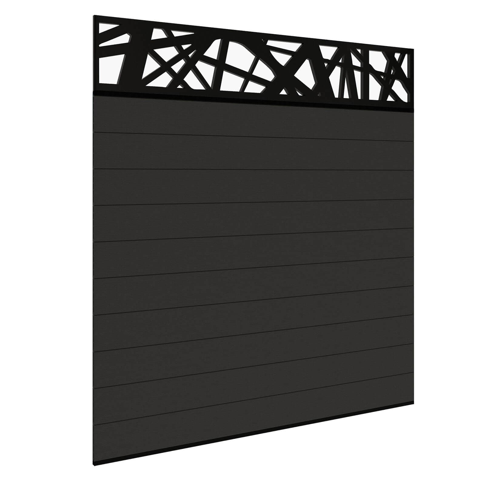 Composite Fence Panels - Graphite Without Posts 1.2m