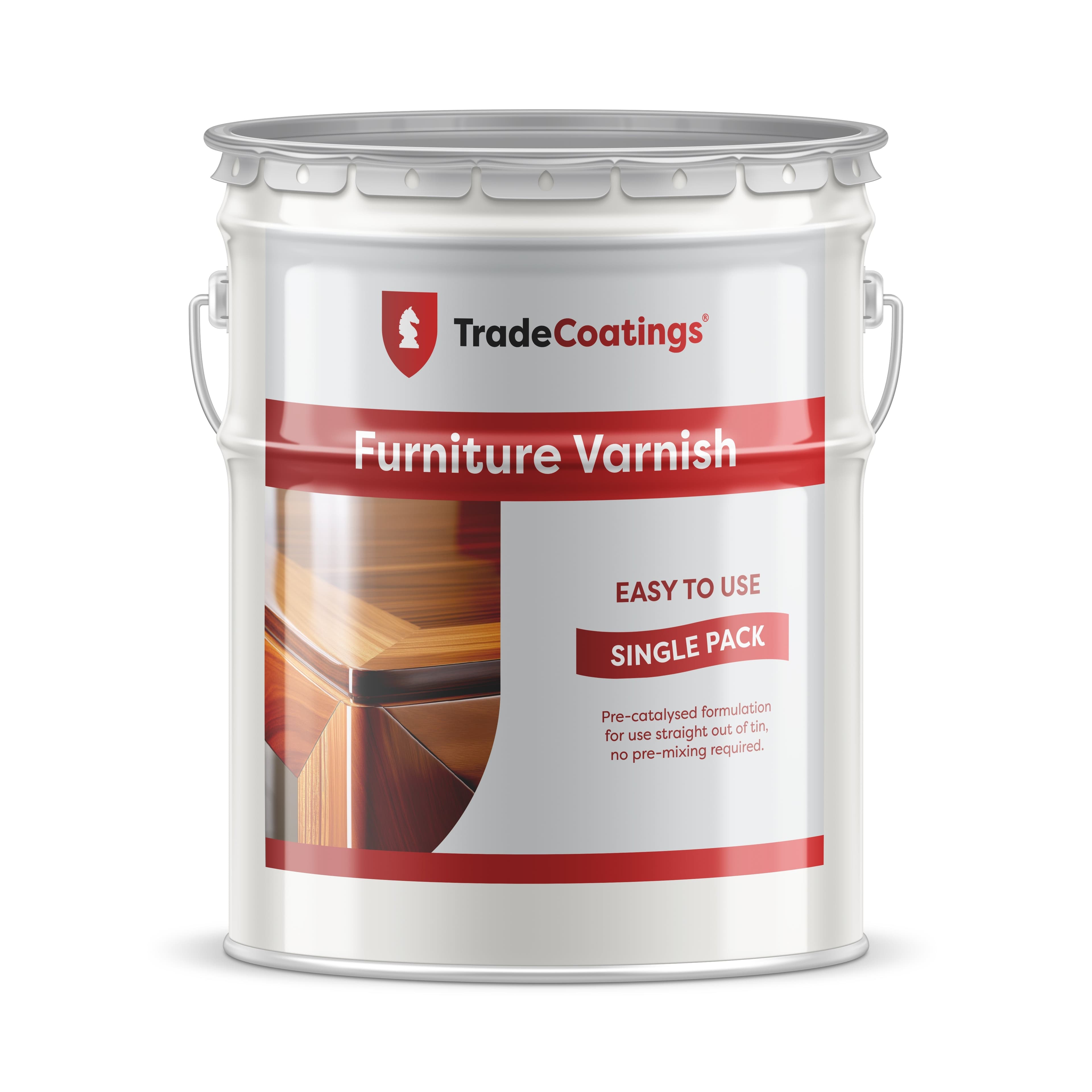 Trade Coatings Single Pack Clear Furniture Varnish - No Mixing Needed - Gloss/Matte/Silk/Eggshell - 5/10/20L