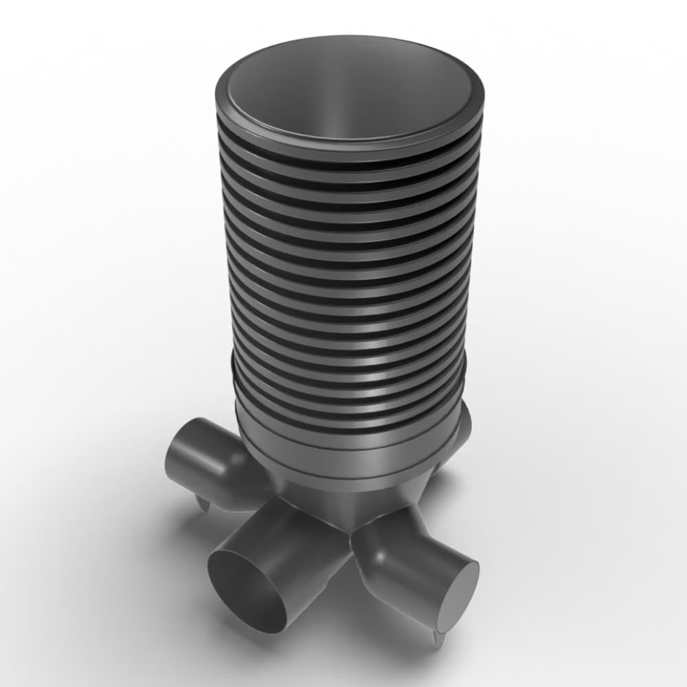 Inspection Chamber Set - 600mm Diameter x 1595mm Depth with 300mm Channel & 225mm Inlets