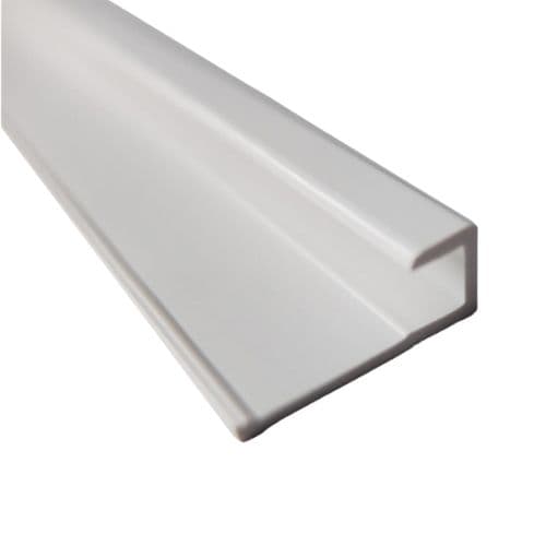 Compact Composite Wall Panel 4mm End Cap - 2440mm White Tile
