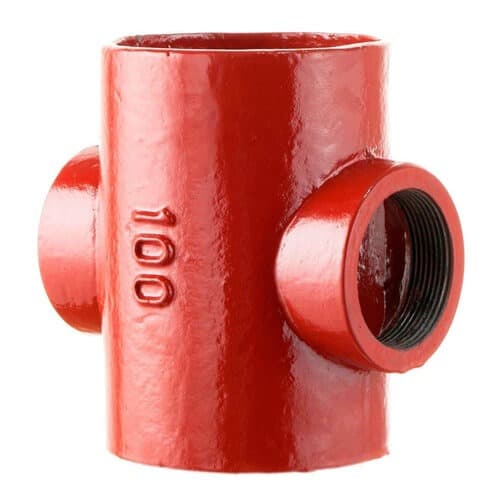 Cast Iron Halifax Soil Boss Pipe Double Opposite - 88 Degree x 100mm