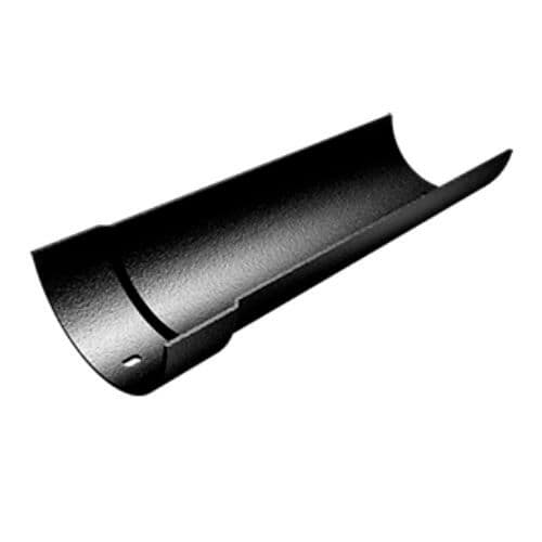 Cast Aluminium Half Round Gutter - 100mm x 1.8mtr Black (9005 Leatherette)