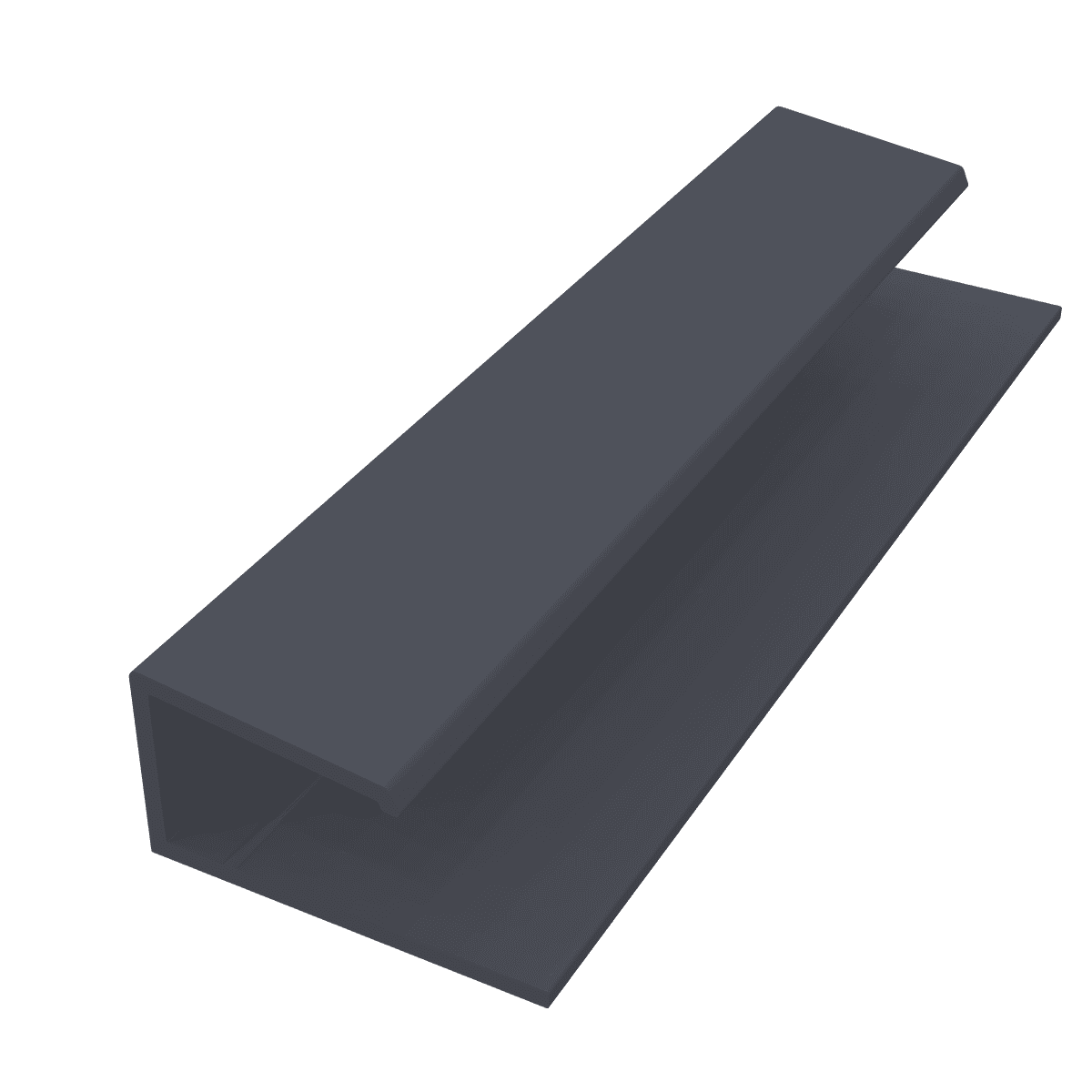 Weatherboard Cladding Universal Edge Trim - 3mtr Anthracite Grey