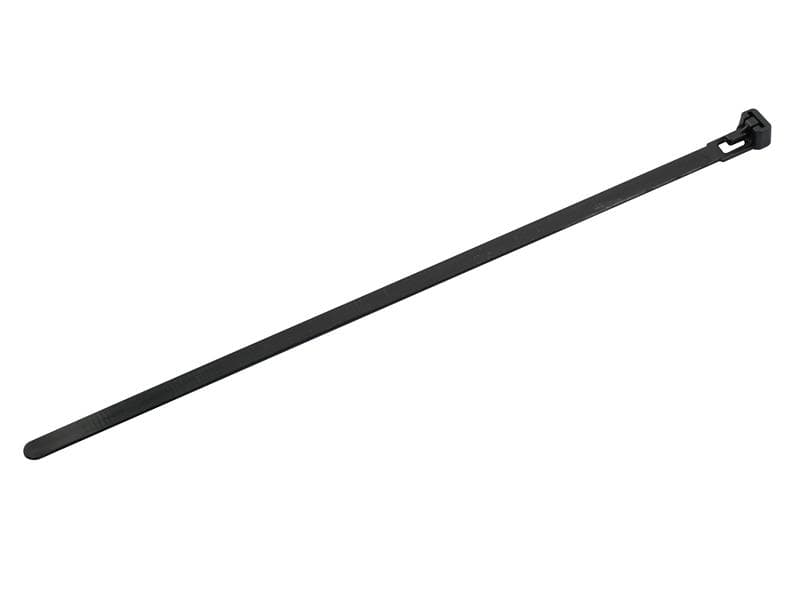 Faithfull FAICT250R Reusable Cable Tie Black 7.6 X 250Mm (Pack 50)
