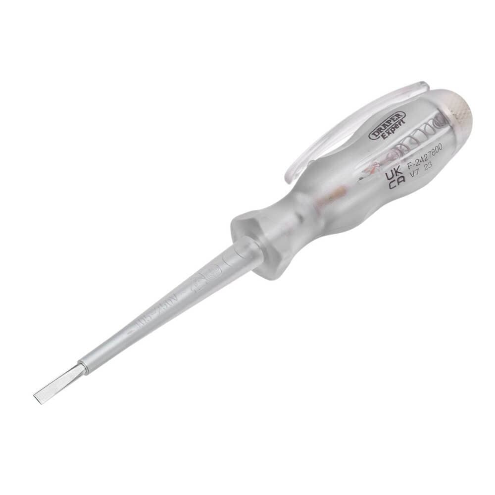 Draper Expert Vde Mains Tester Screwdriver 105-250V Ac 140Mm Pk 1 14057