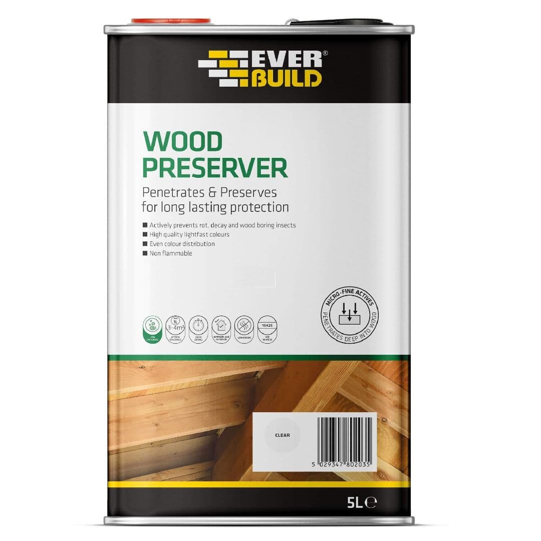 Everbuild Clear Wood Preserver 5L