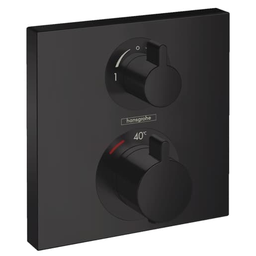 Hansgrohe Ecostat Square Thermostatic Mixer for Concealed Installation for 2 Outlets Matt Black 15714670