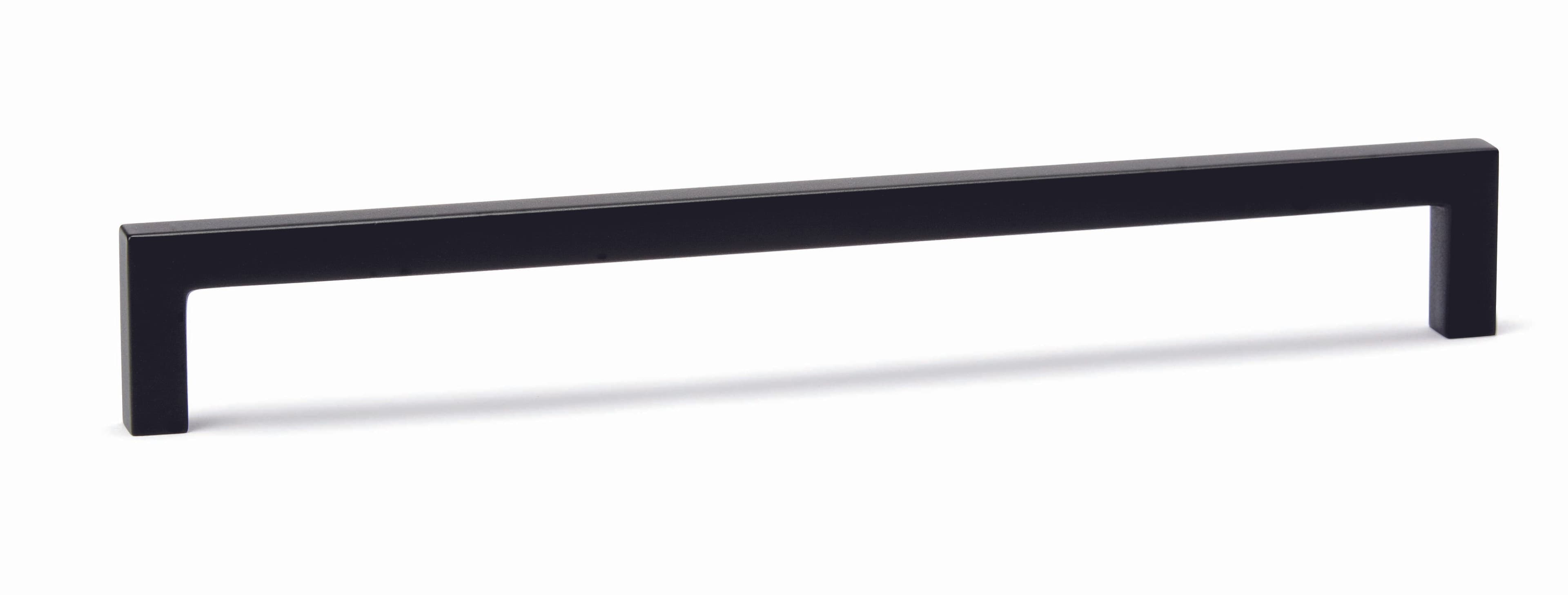 Travis Perkins Square D Handle Matt Black 128mm Centre