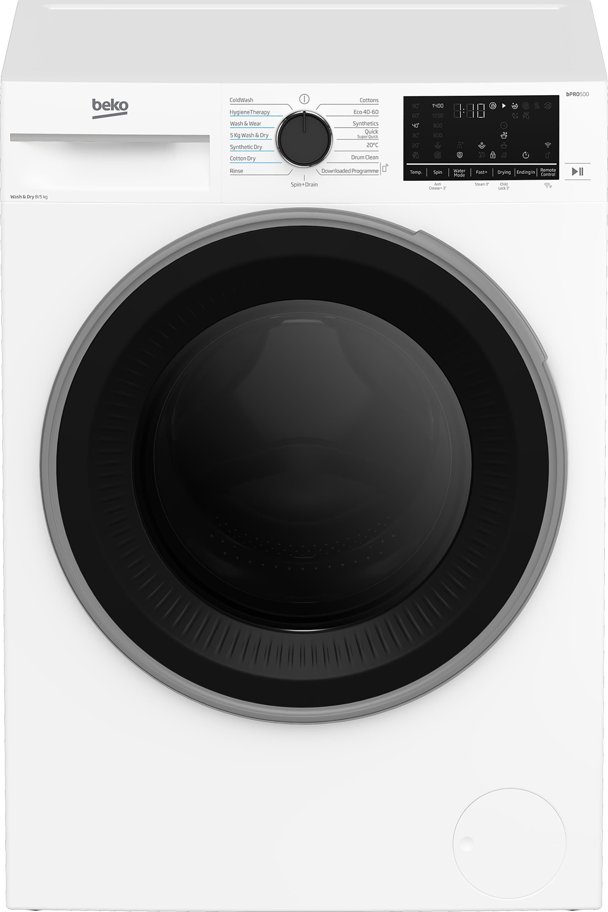 Beko Ultrafast 8kg+5kg Freestanding Washer Dryer White - B3D58545UW
