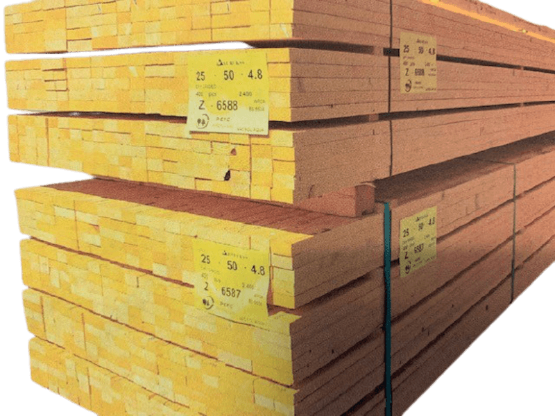 Graded BS5534 Treated Roofing Batten 25mm x 50mm x 3.6m